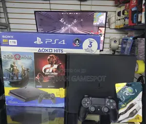 Playstation 4 Slim — 2 Pads, 14 Full Games, Ready to Go!
