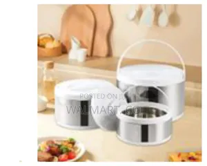 2 Piece of 2l+4l+8l Portable Double Wall Insulated Lunch Box