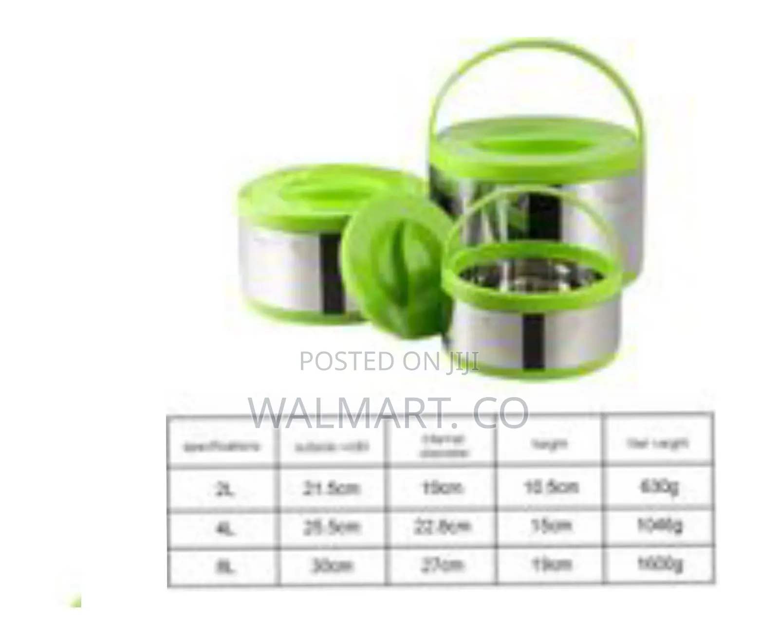 2 Piece of 2l+4l+8l Portable Double Wall Insulated Lunch Box