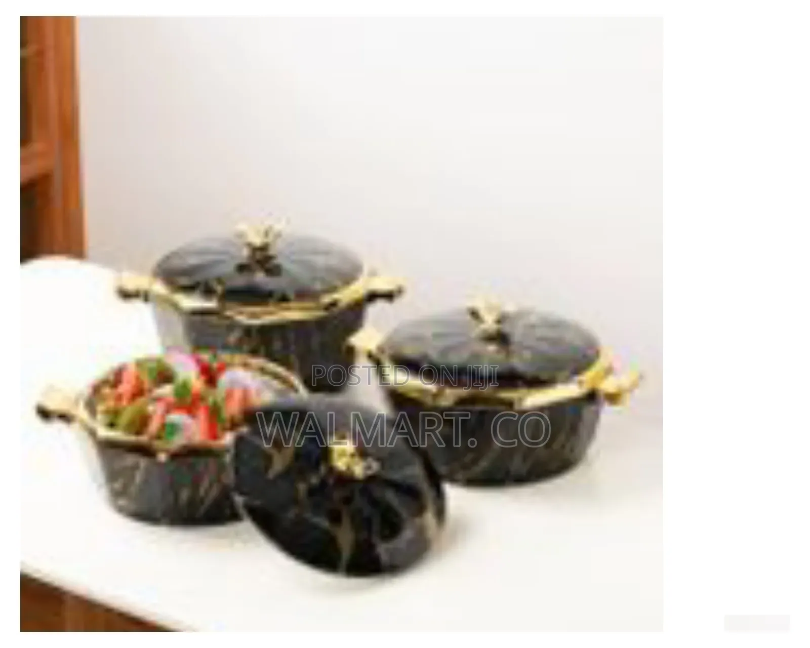 Luxury 3 Pieces 2.1l,2.6l,3.1l Hot Pot Food Warmer-Multicolor