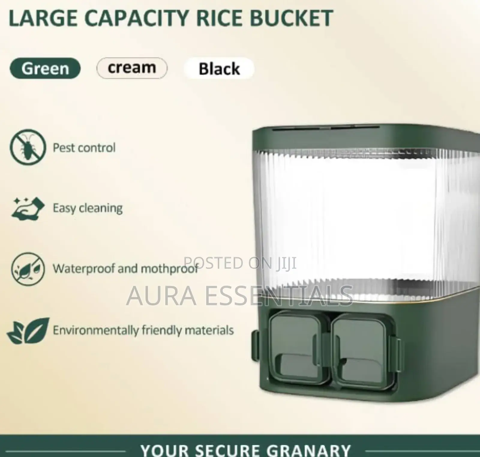 Large-Capacity Rice or Dry Food Dispenser