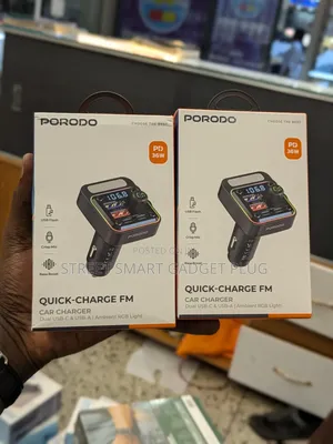 Porodo 36watts Quick Charge Fm Car Charger