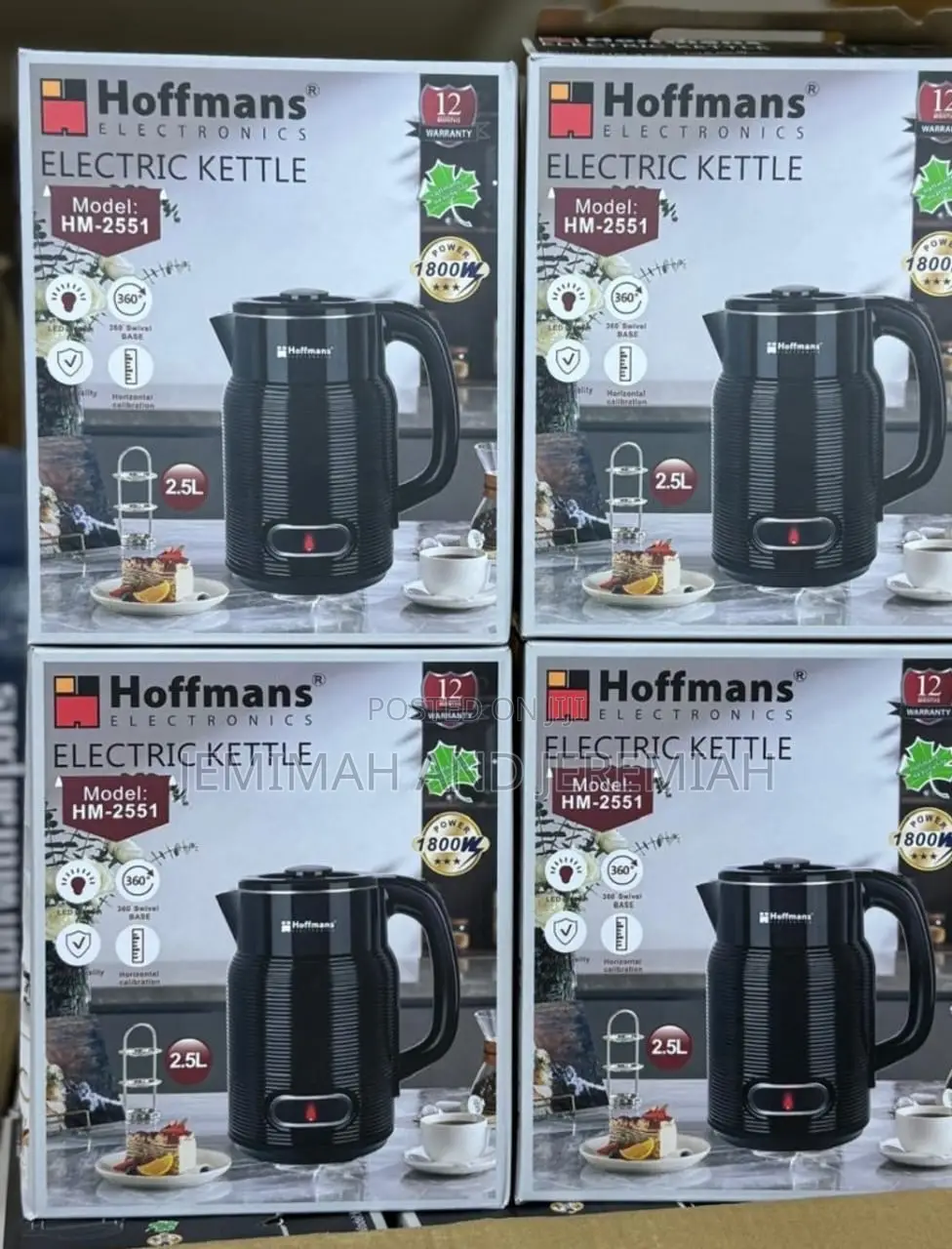 Hoffman 2.5litre Electric Kettle With Milk Boiling Capacity