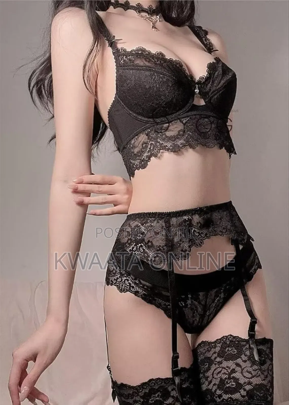Bra, Garter Belt, Shorts, Stockings, 4-piece Set, Sexy Lingerie Set