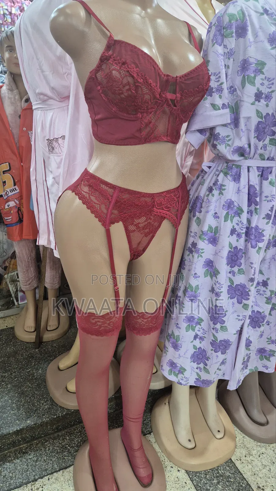 Bra, Garter Belt, Shorts, Stockings, 4-piece Set, Sexy Lingerie Set