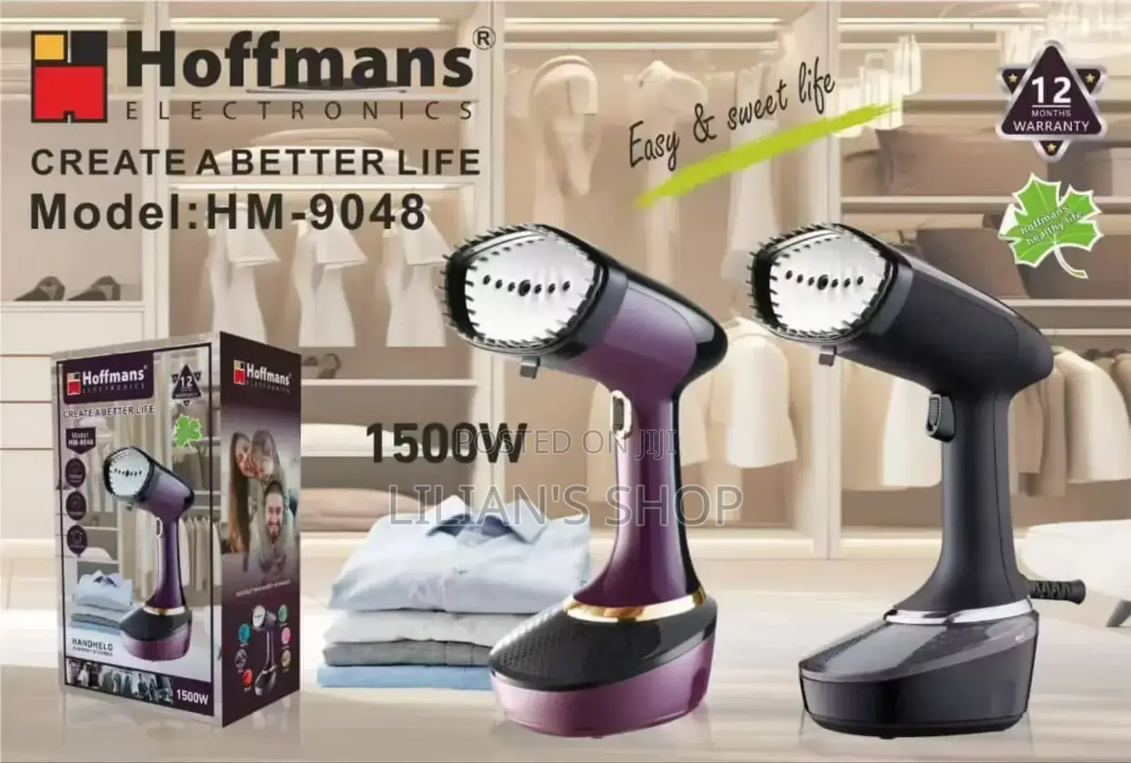 Hoffmans Electronics Handheld Garment Steamer, Model Hm-9048