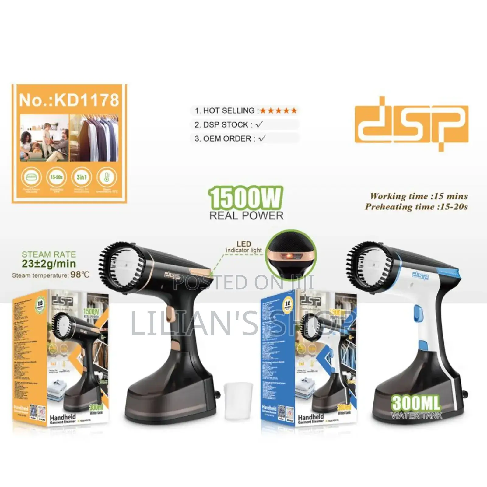 DSP Kd 1178 Handheld Garment Steamer