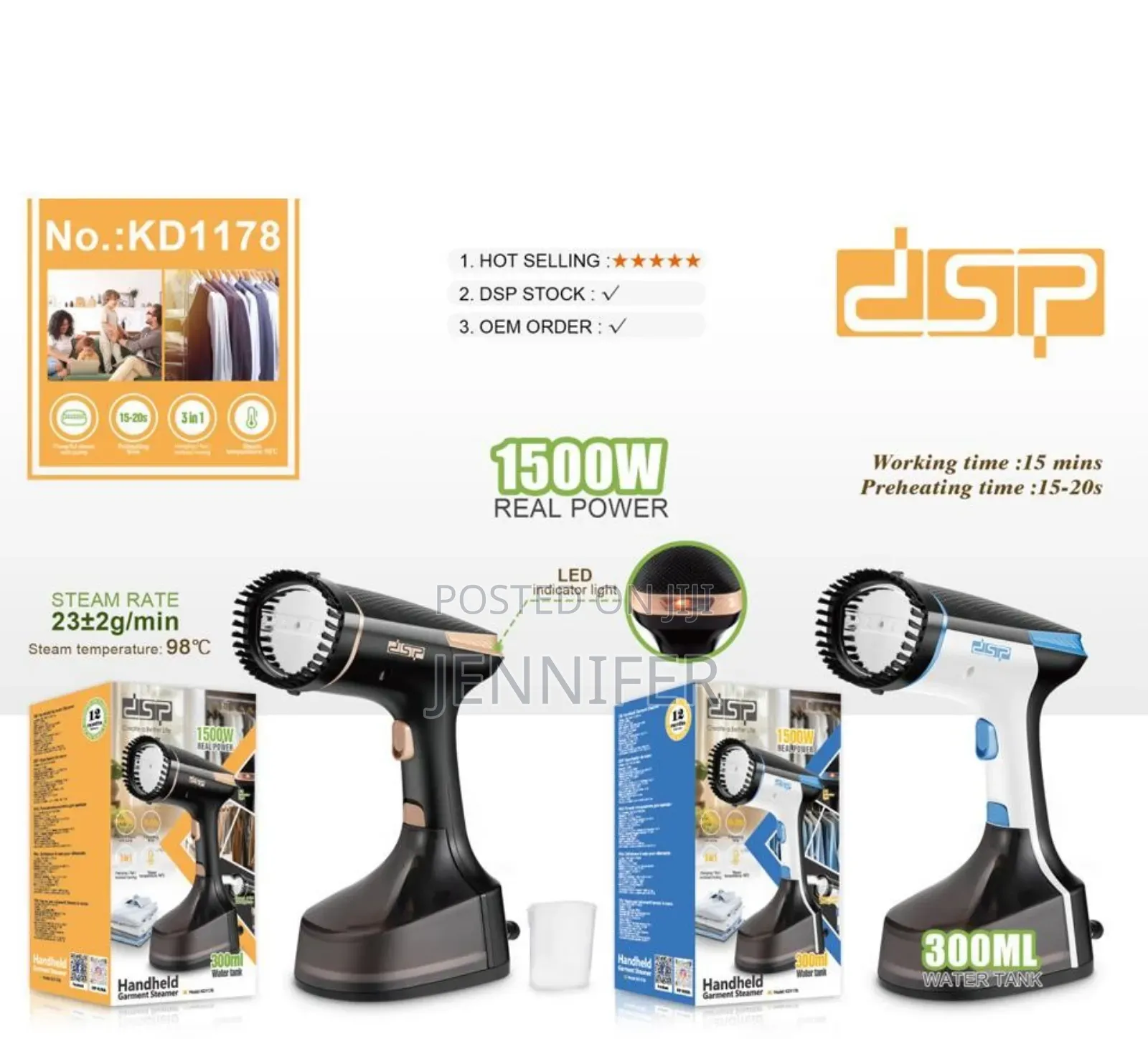 DSP Kd1178 Handheld Garment Steamer.