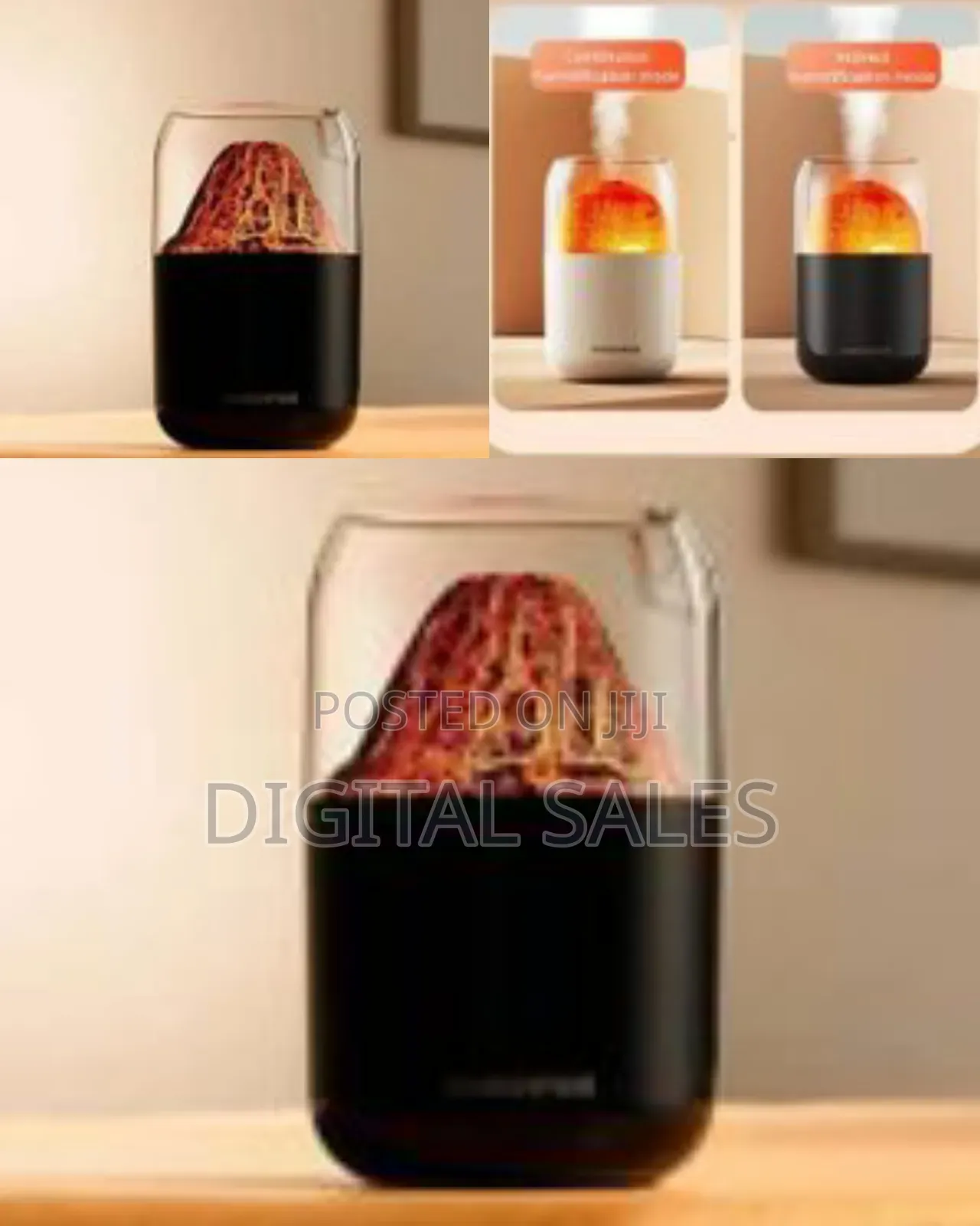 Portable Mini Volcano Humidifier, 300ml Small Cool Mist Humidifier