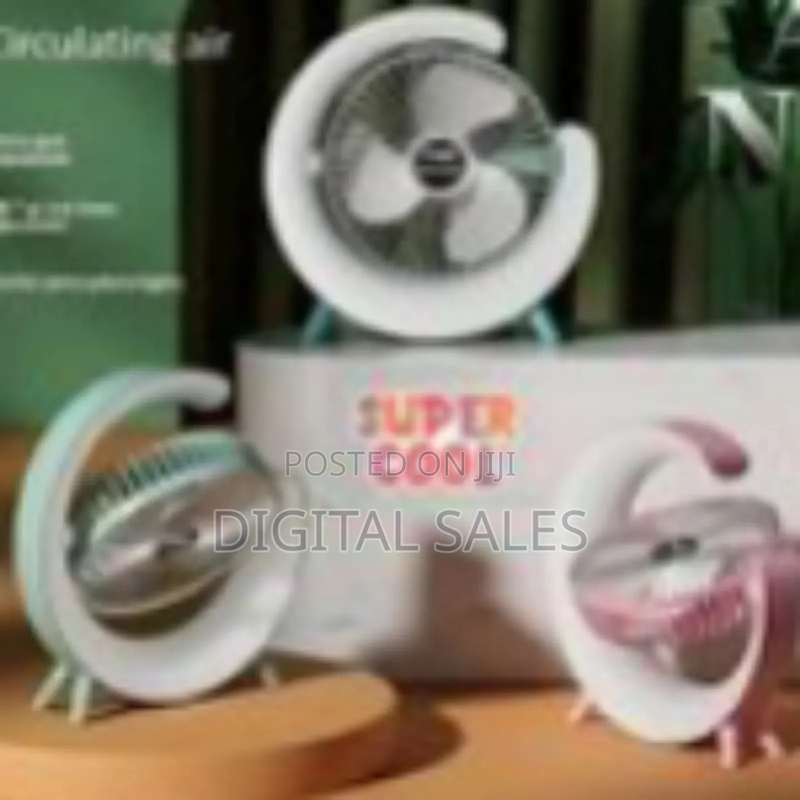Desktop 5-Light Mini Fan With Led Lighting Rechargeable