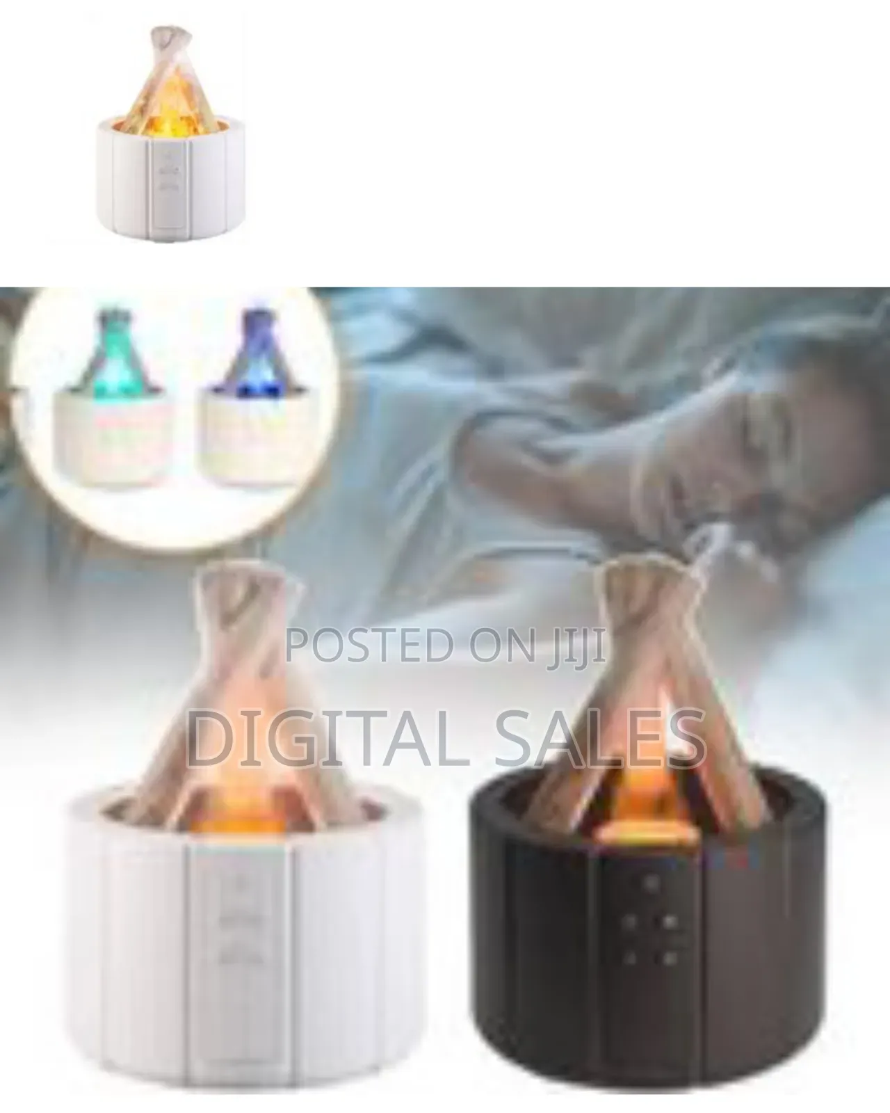 Usb Air Ultrasonic 7 Colorful Lights Silent Bonfire Flame