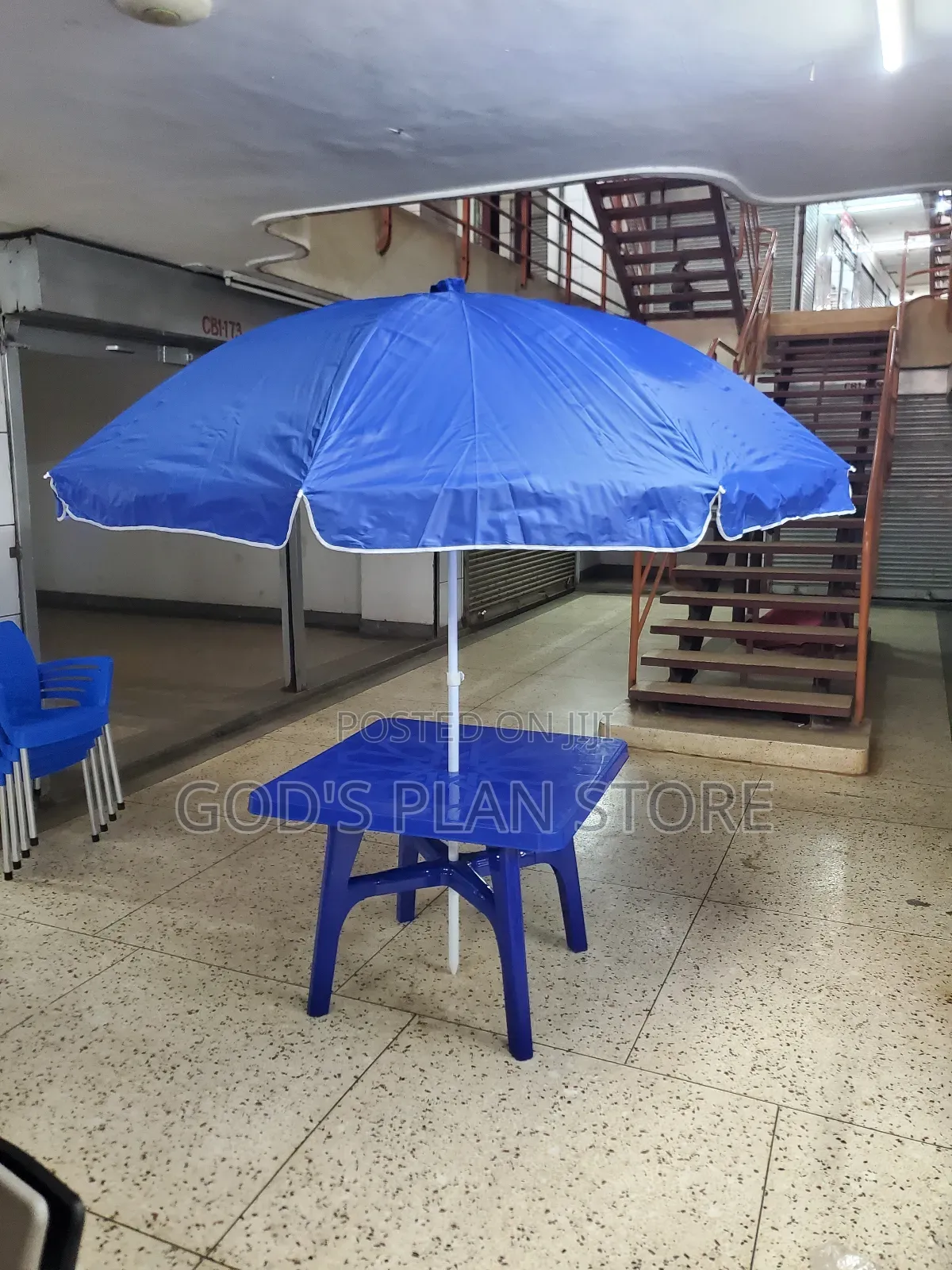 Chill Compound Umbrella and Table Set