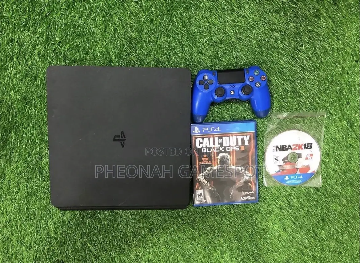 Grab Your Ps4 Slim Today! 2 Pads, 15 Installed Games, Smooth Graphics!