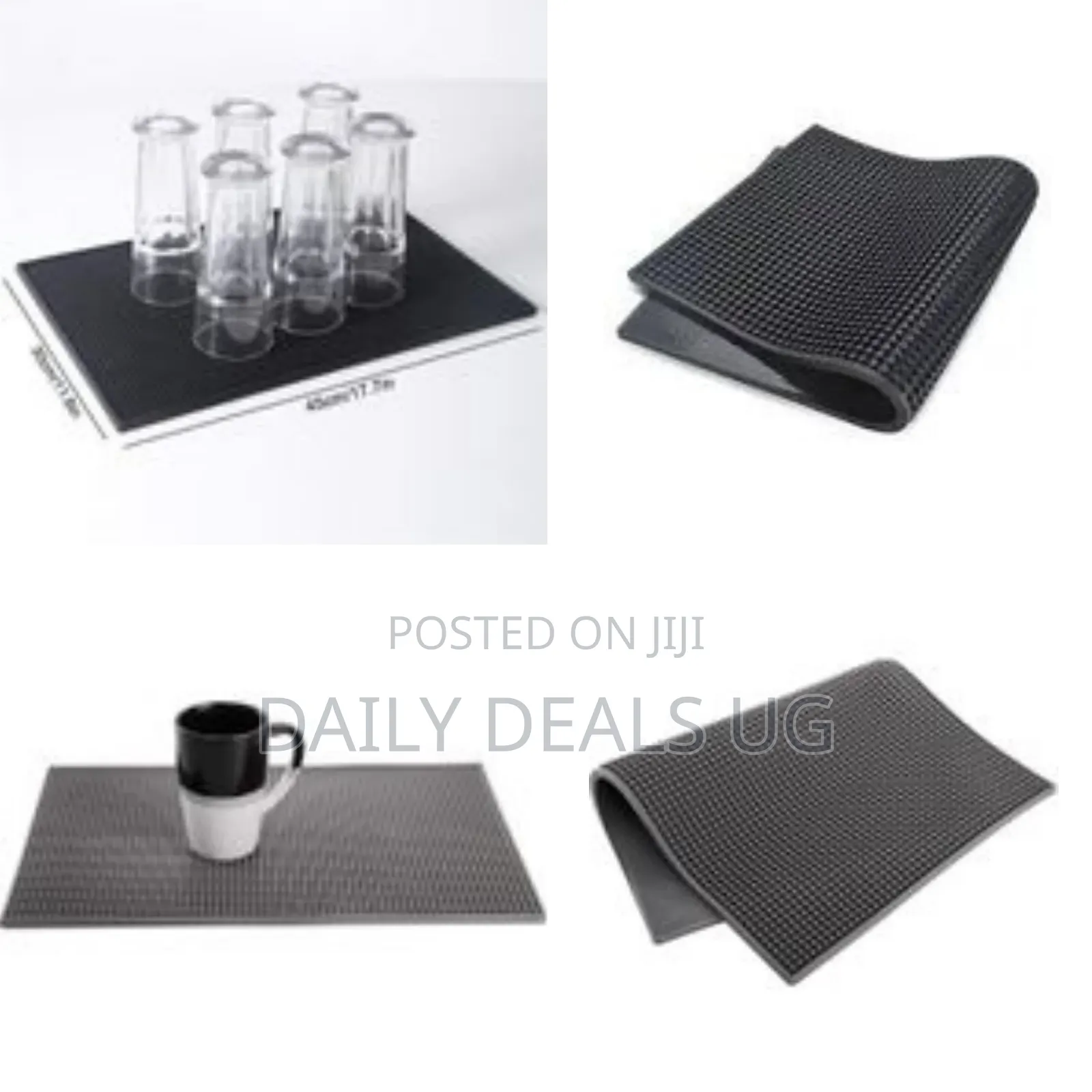 2 Pack of 18" X 12" - 45.7 X 30.5cm Premium Soft Glue Thicken Bar Mat