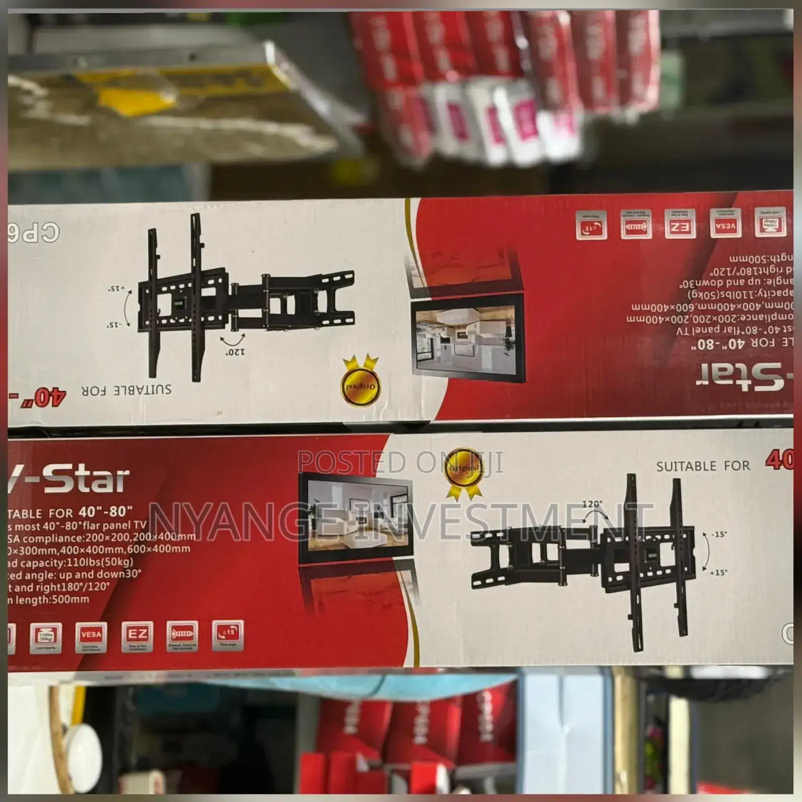 Rotating Tv Mount v-Star 40-80 Inches