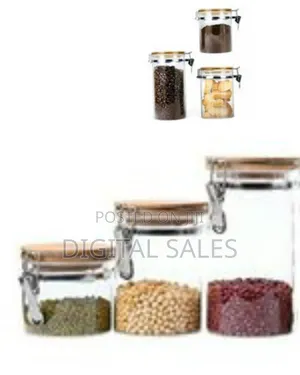3pc Airtight Storage Pantry Food Glass