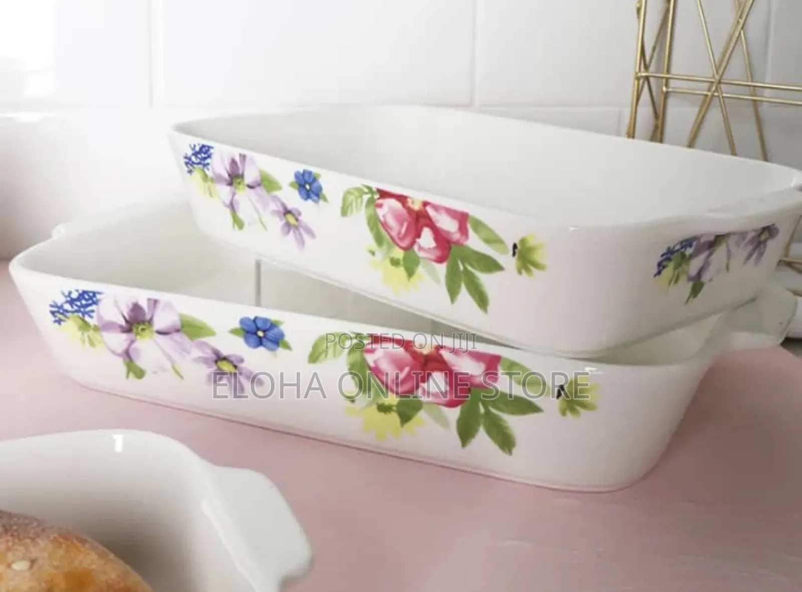 3pcs Ceramic Bakeware and Dinner Set Dishes