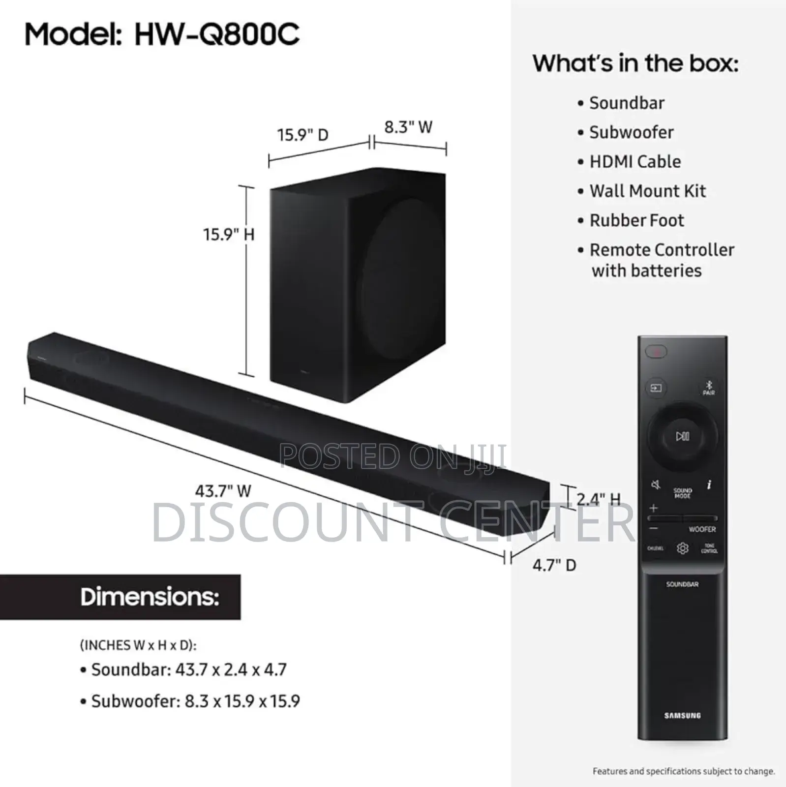 Samsung Sound Bar C450 2.1inch