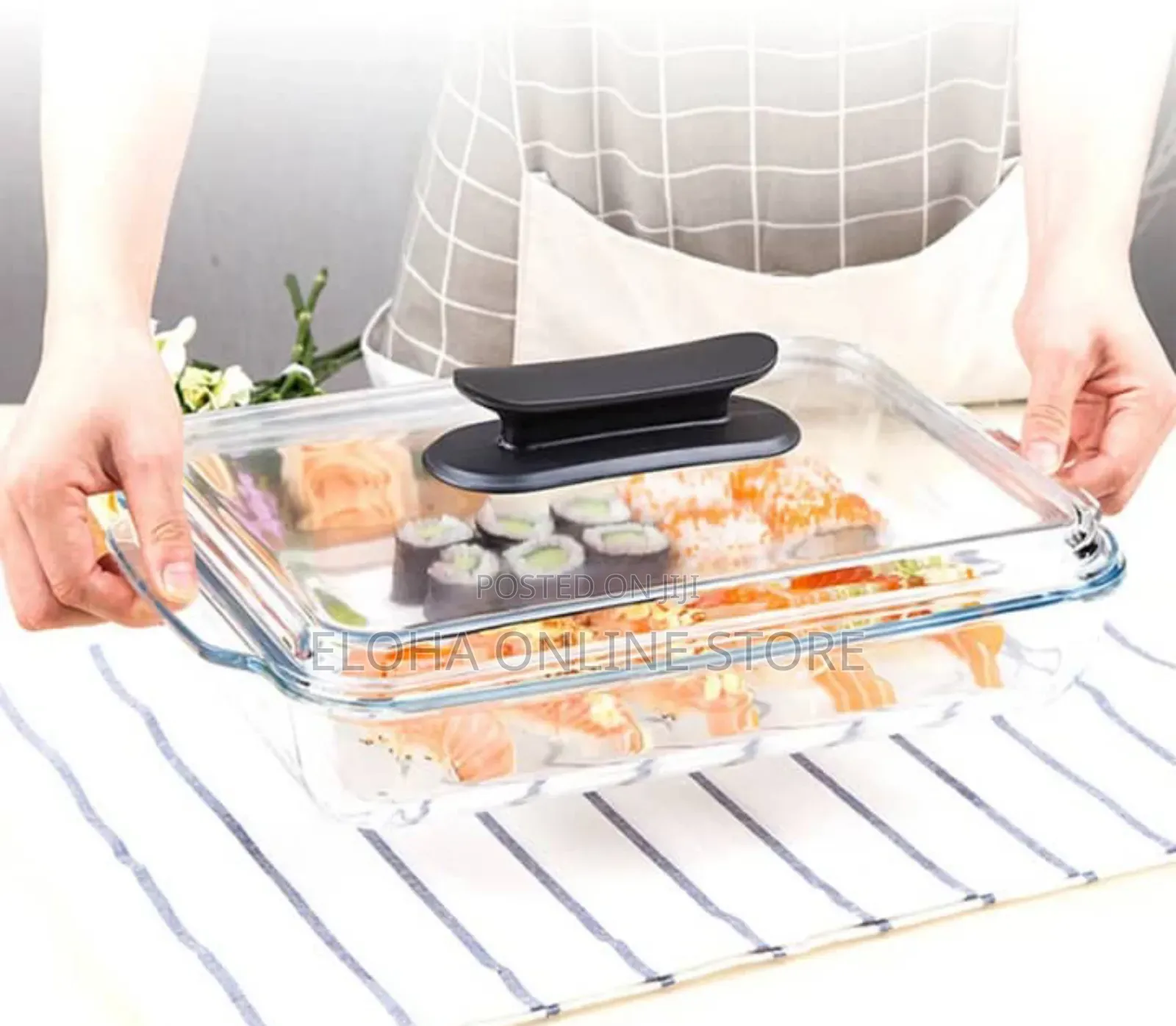 3pcs Rectangular Glass Casserole Dishes With Lid