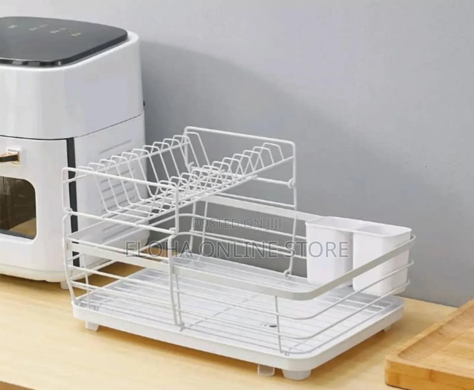 Large Dish Drying Rack Drainer Kitchen Sink Plate Draining Tray