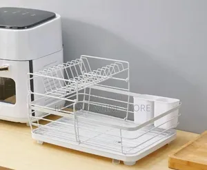Large Dish Drying Rack Drainer Kitchen Sink Plate Draining Tray