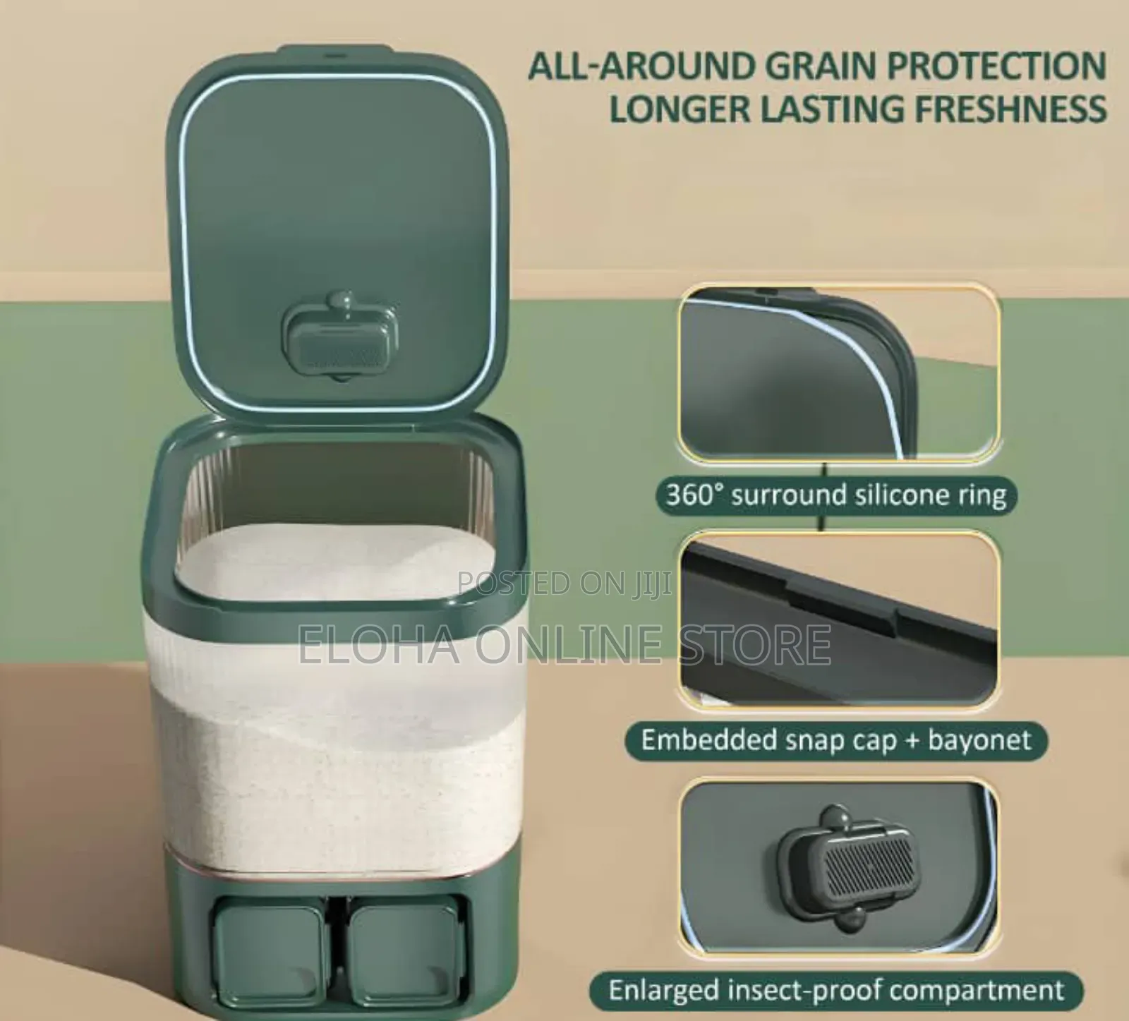 Large-Capacity Rice or Dry Food Dispenser