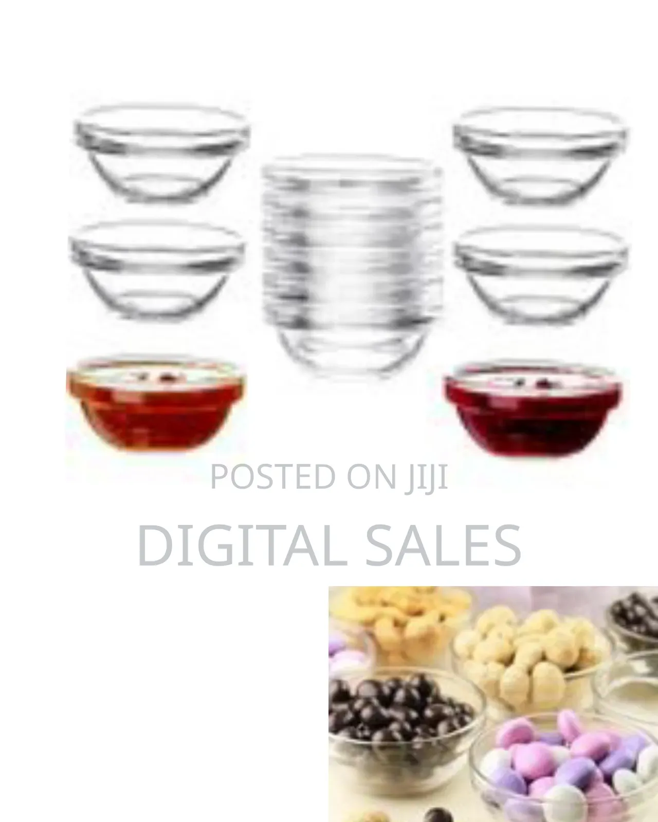 Luminarc 300 Ml 12 PCS Stackable Mini Glass Ramekins Bowls for Dips