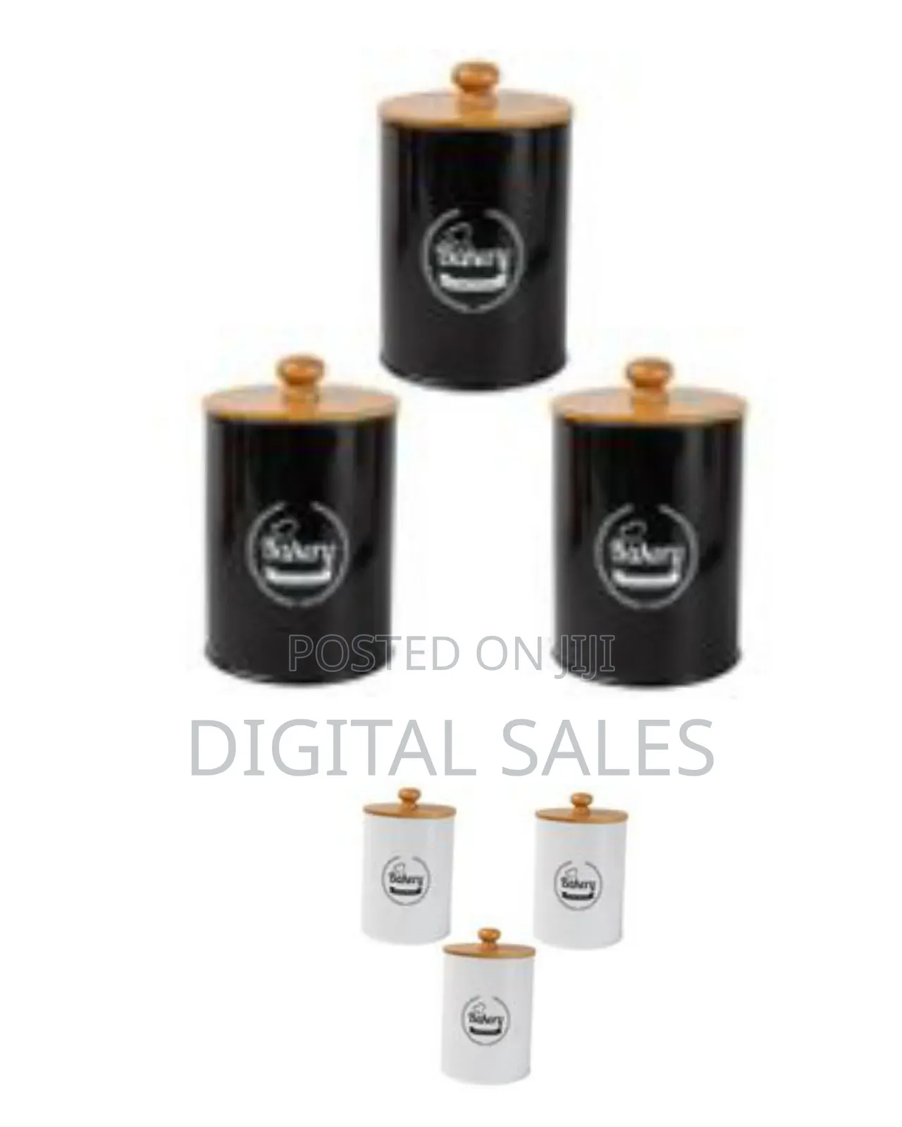 3 Piece Tea Sugar Coffee Canister Sealed Jar Storage Container