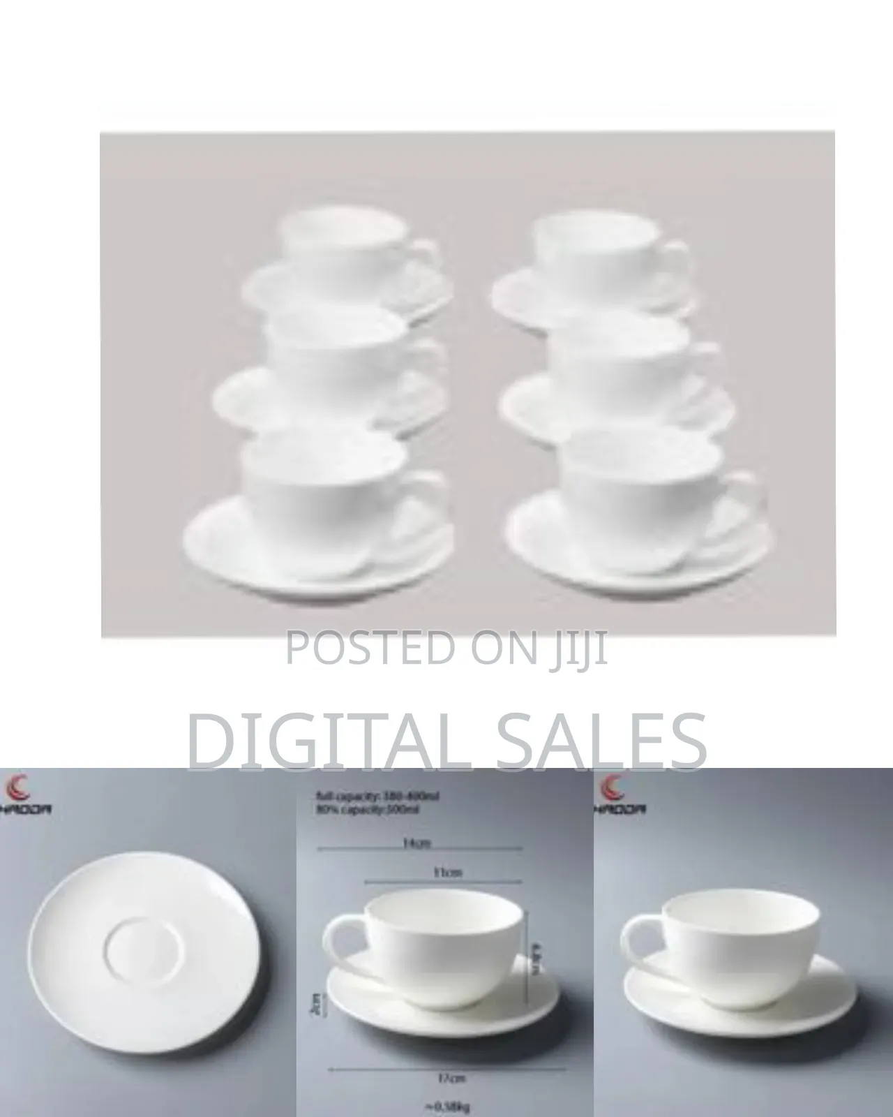 Set of 6 Restaurants and Office Tree Ceramic 350ml Cappuccino