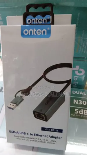 Onten Usb-a/Usb-C to Ethernet Adapter