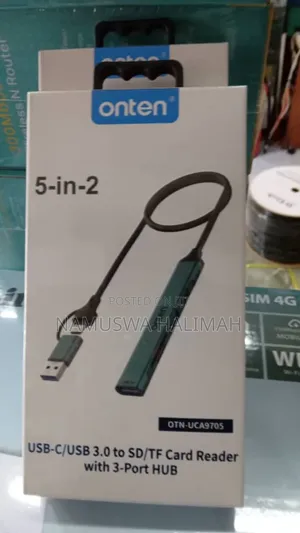 Onten Otn-Uca9705, a 5-in-2 Usb-C/Usb 3.0 to Sd/Tf Card Reader