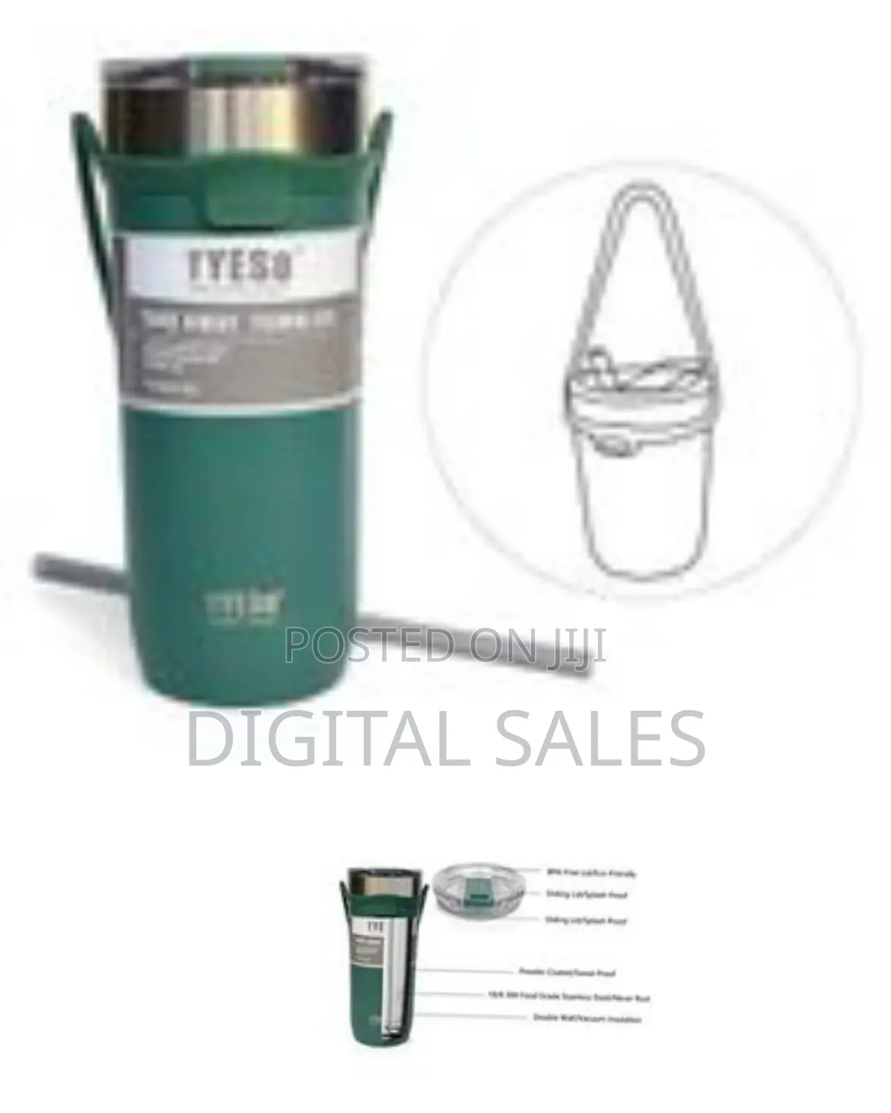 Stainless Steel Travel Tumbler Insulated Coffee Mug With Lid