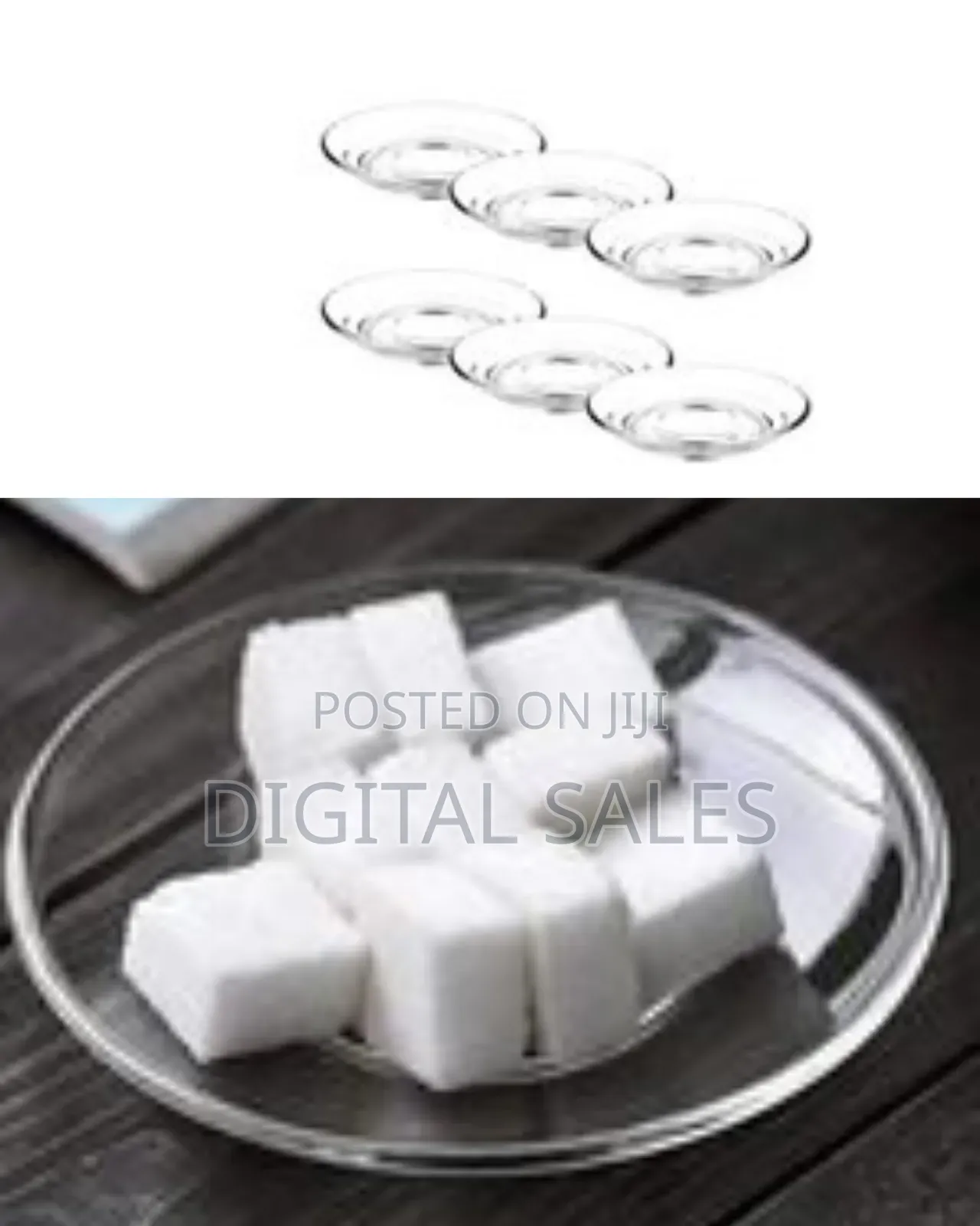 6 Pieces of Clear Glass Saucers Round Decorative Plates