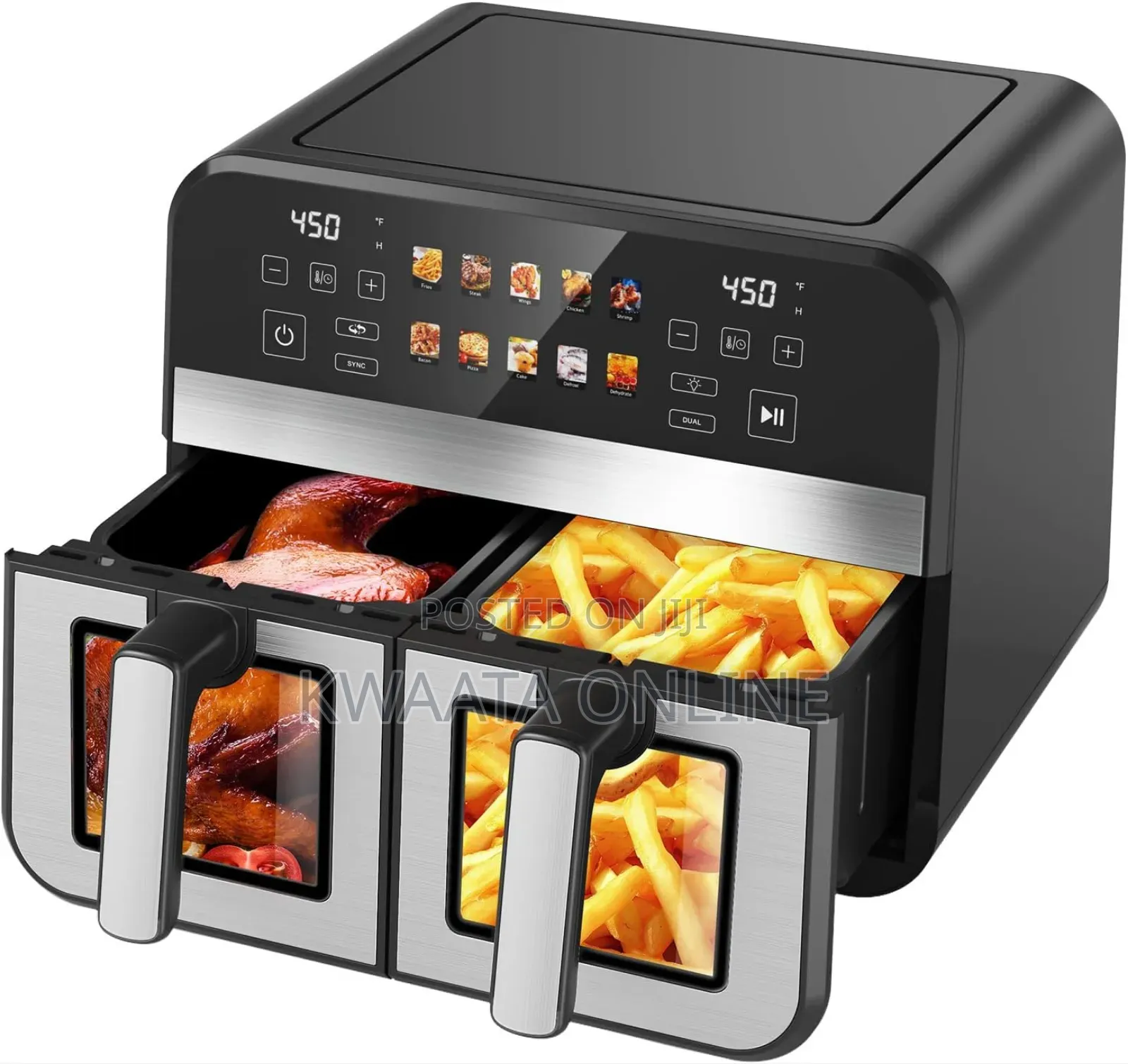 DSP Kb2188 Dual Zone 14l Air Fryer Oven –Led Touch, 1700w Power