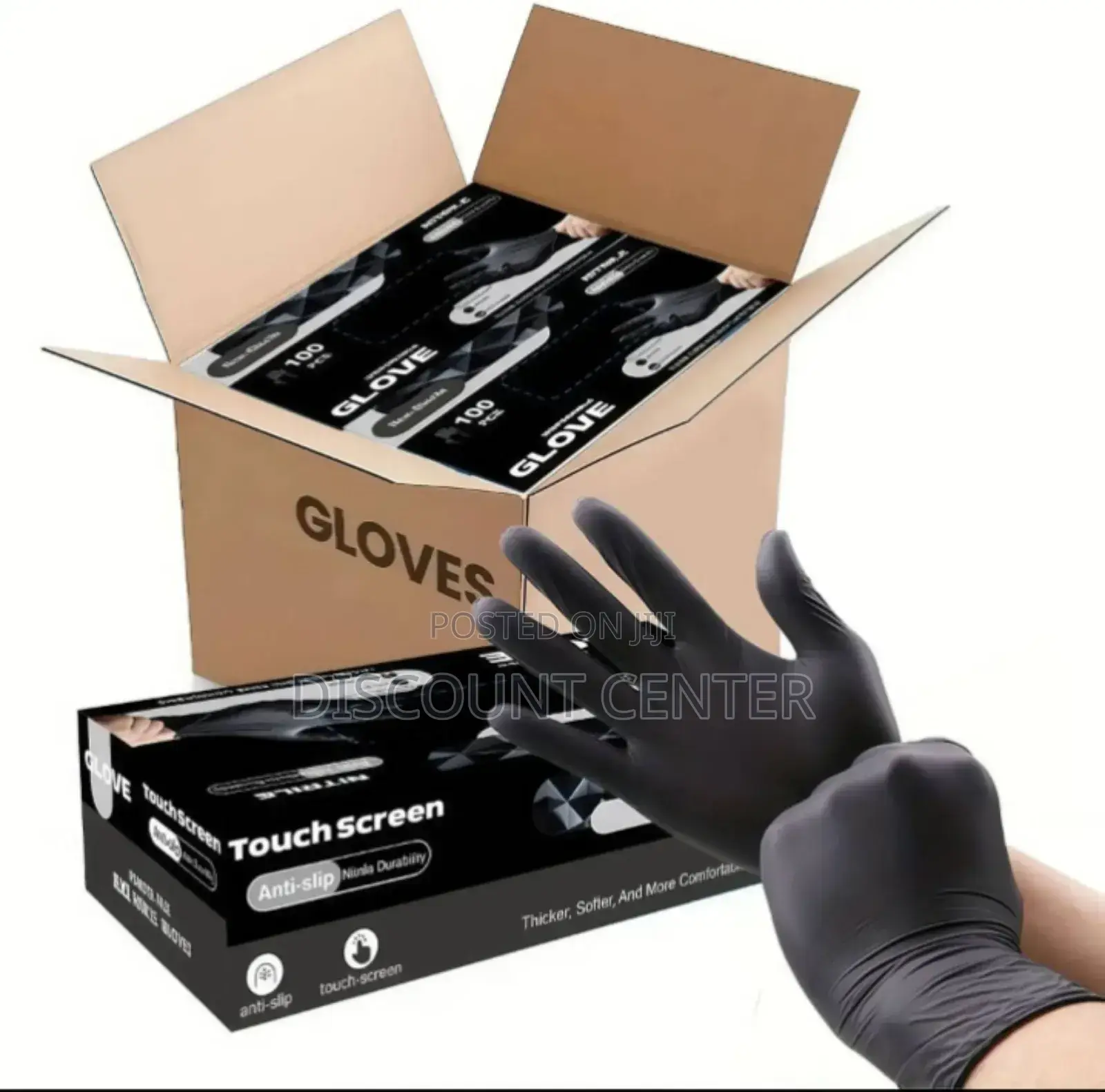 Smooth Black Disposable Gloves