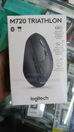 Logitech M720 Triathlon Multi-Device Wireless Mouse.