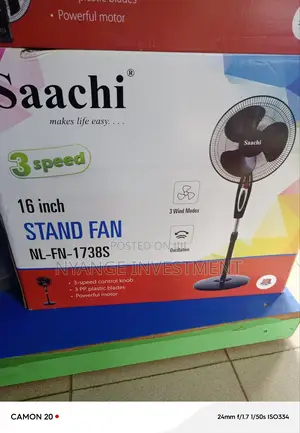 Stand Fan With Strong Wind. Sachi Brand
