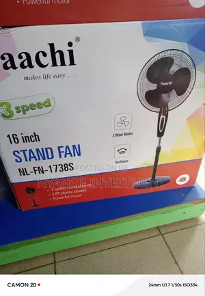 Stand Fan With Strong Wind. Sachi Brand