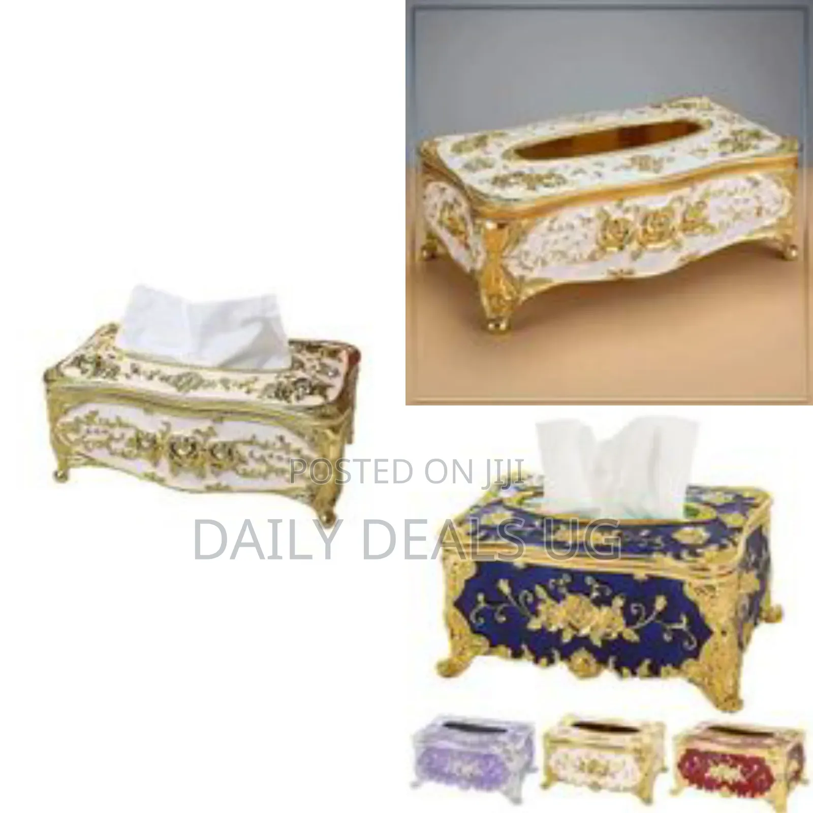 Tissue Box Napkin Holder Paper Case Cover for Table Decor, Cream