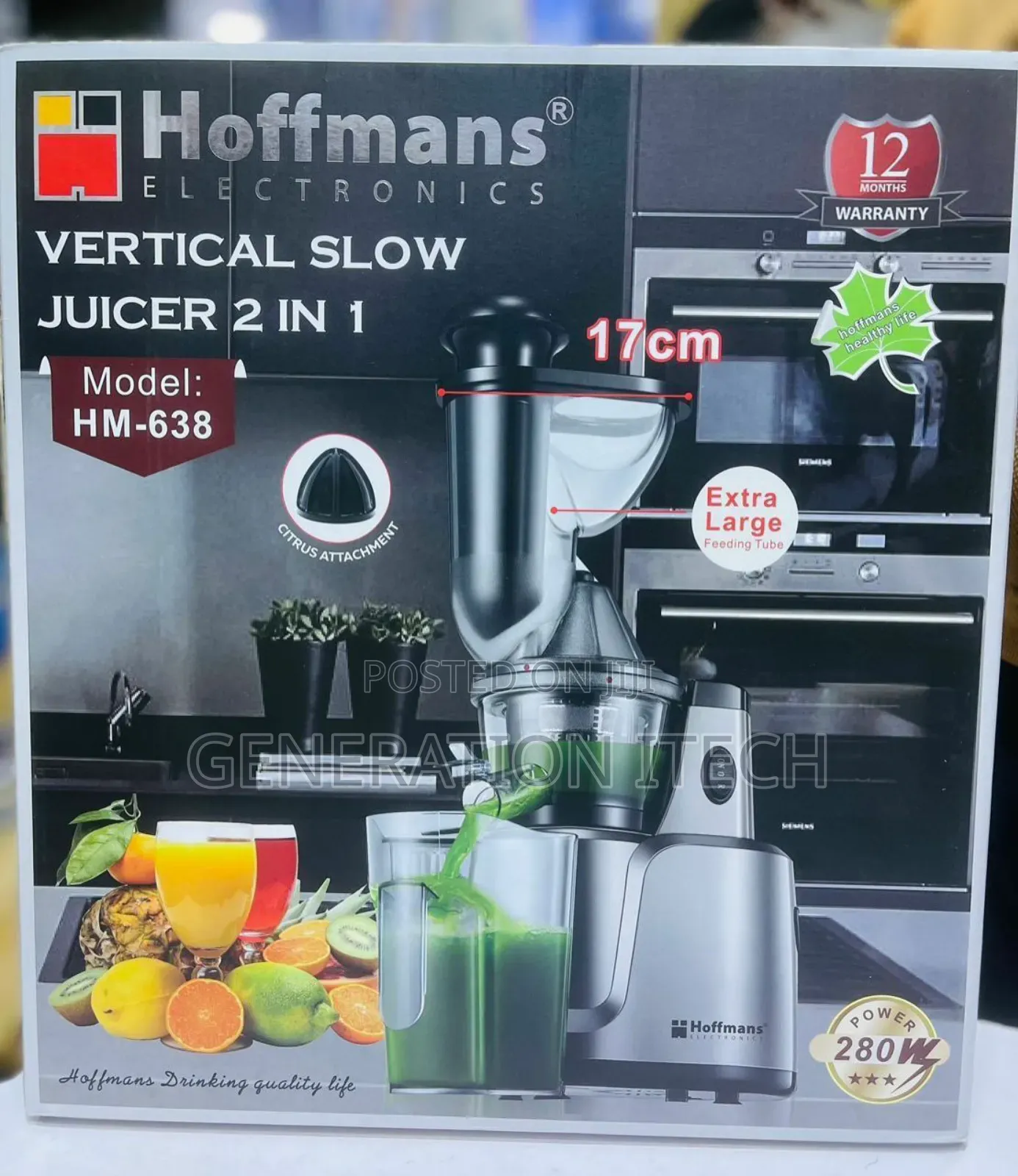 Hoffman 2 In 1 Vertical Slow Juicer -hm 638