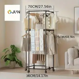 Hexagonal Rotating Clothes Drying Rack