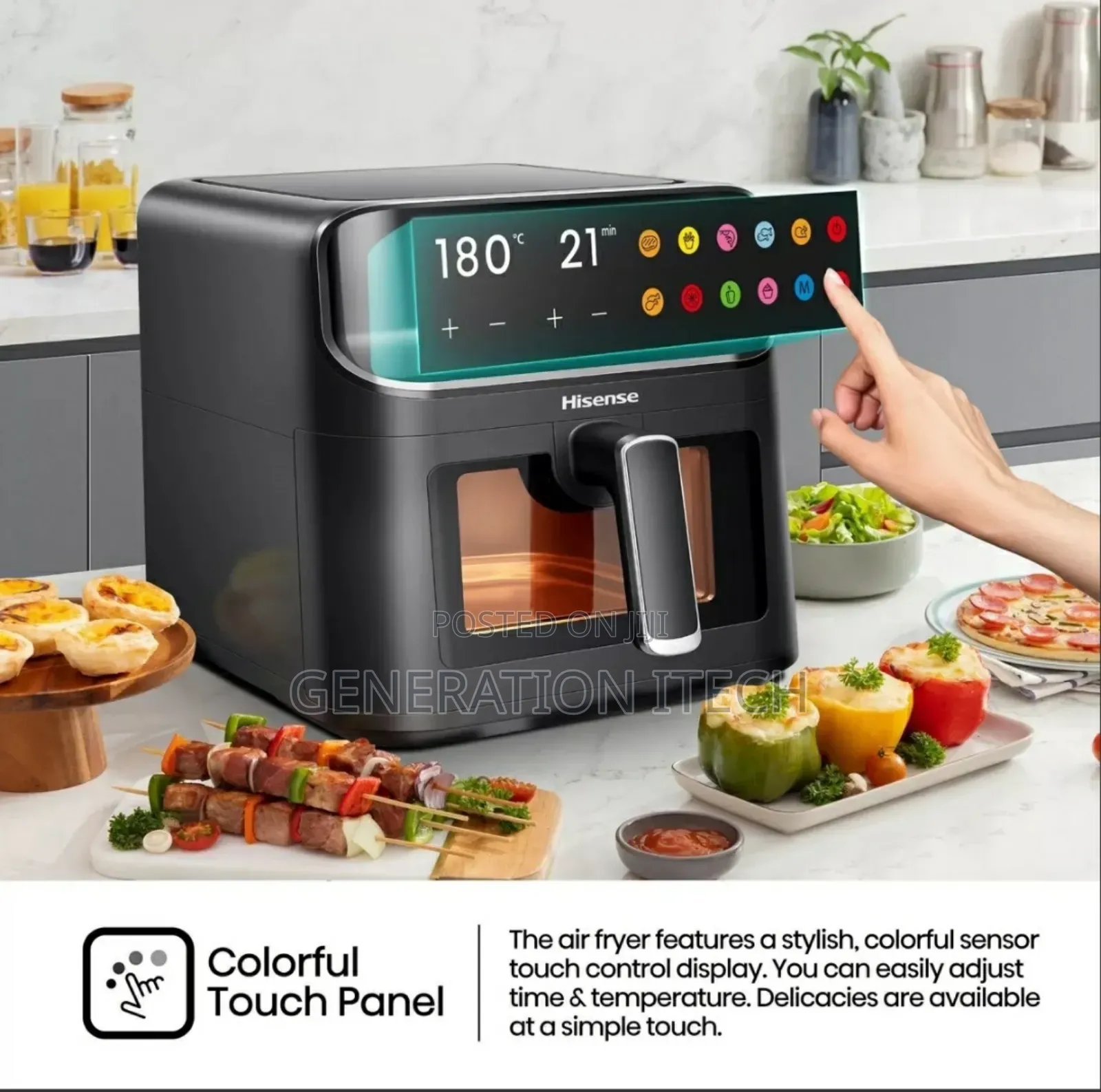 Hisense Air Fryer 6.7l With Led Display And Touch Control