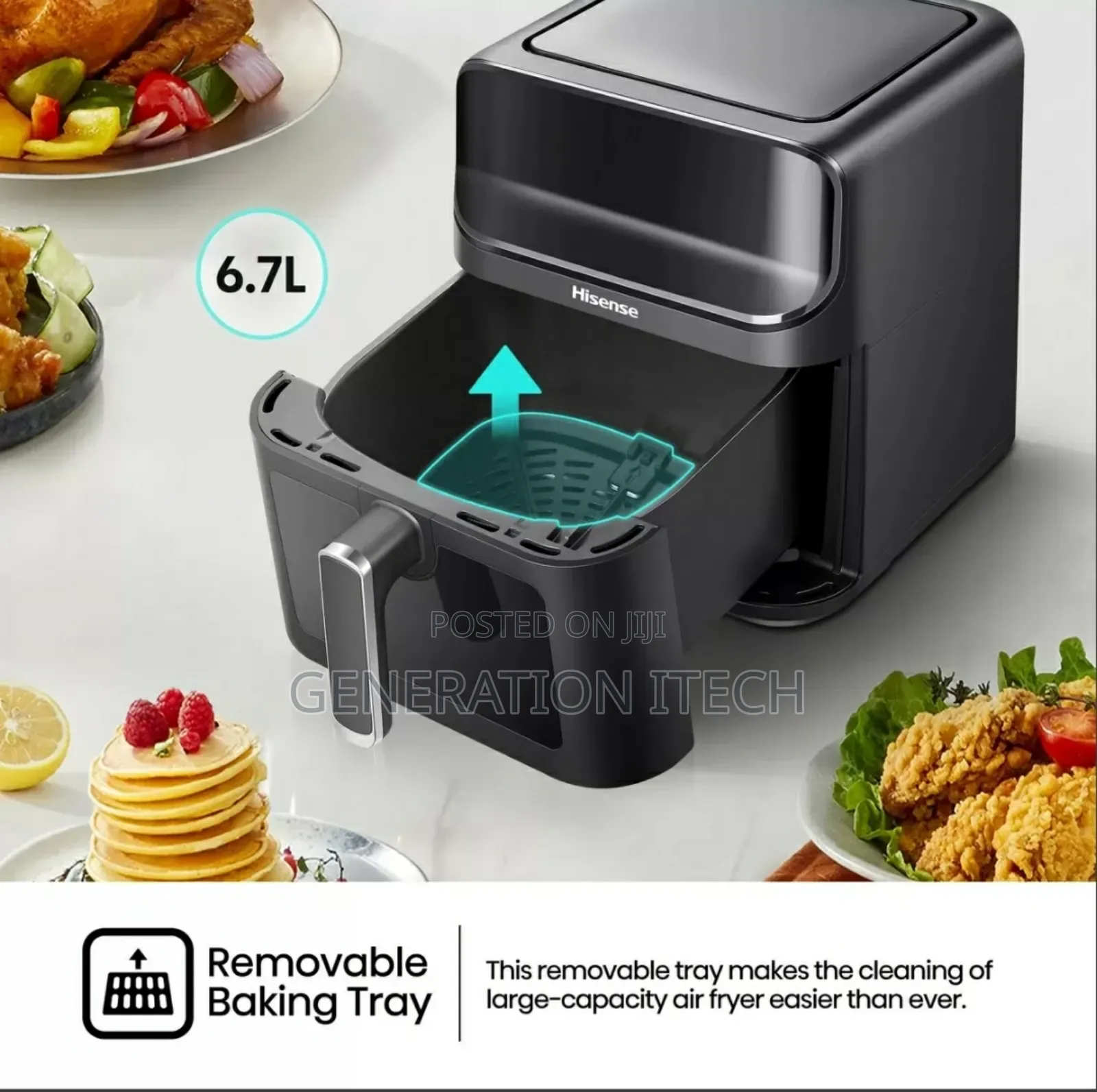 Hisense Air Fryer 6.7l With Led Display And Touch Control