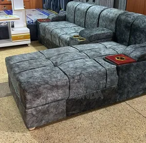 L Sofa Six Seater With Bottle Holders