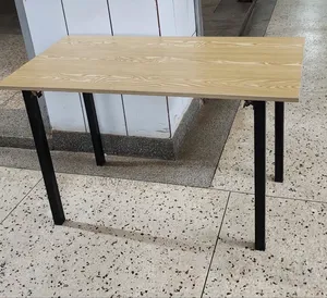 Dining Rectangula Table With Mental Legs