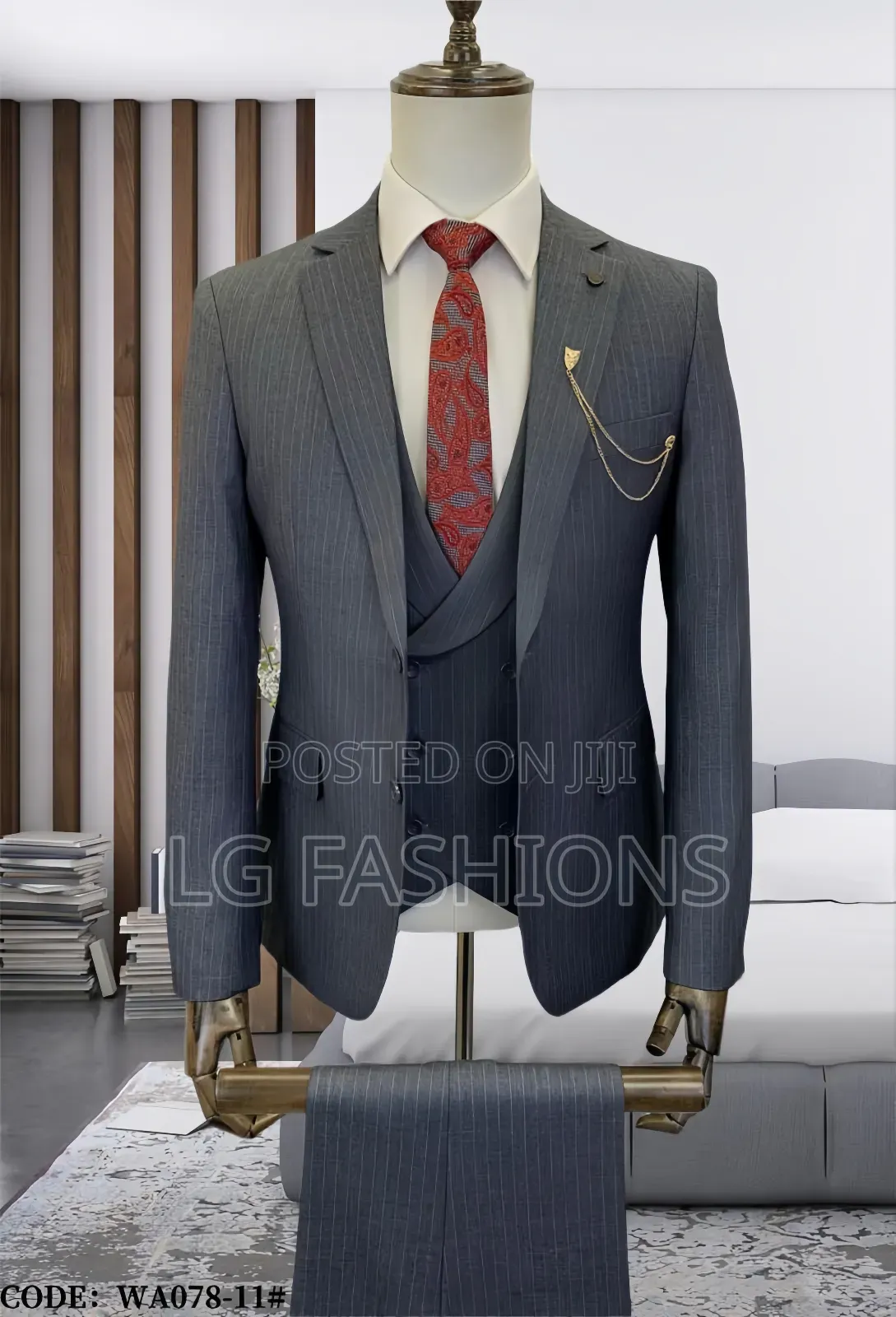 Striped Men's Three Piece Turkey Suits