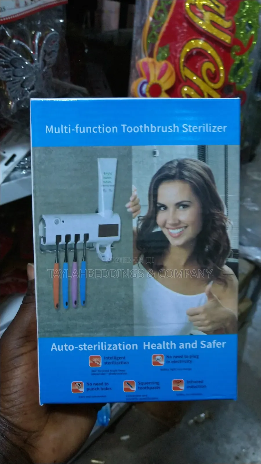 Plastic Uv Toothbrush Sanitizer, Bathroom Holder Wall Mounted
