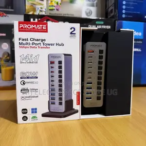 Promate 14in1 60w Data/Charge Mutli-Port Tower Hub