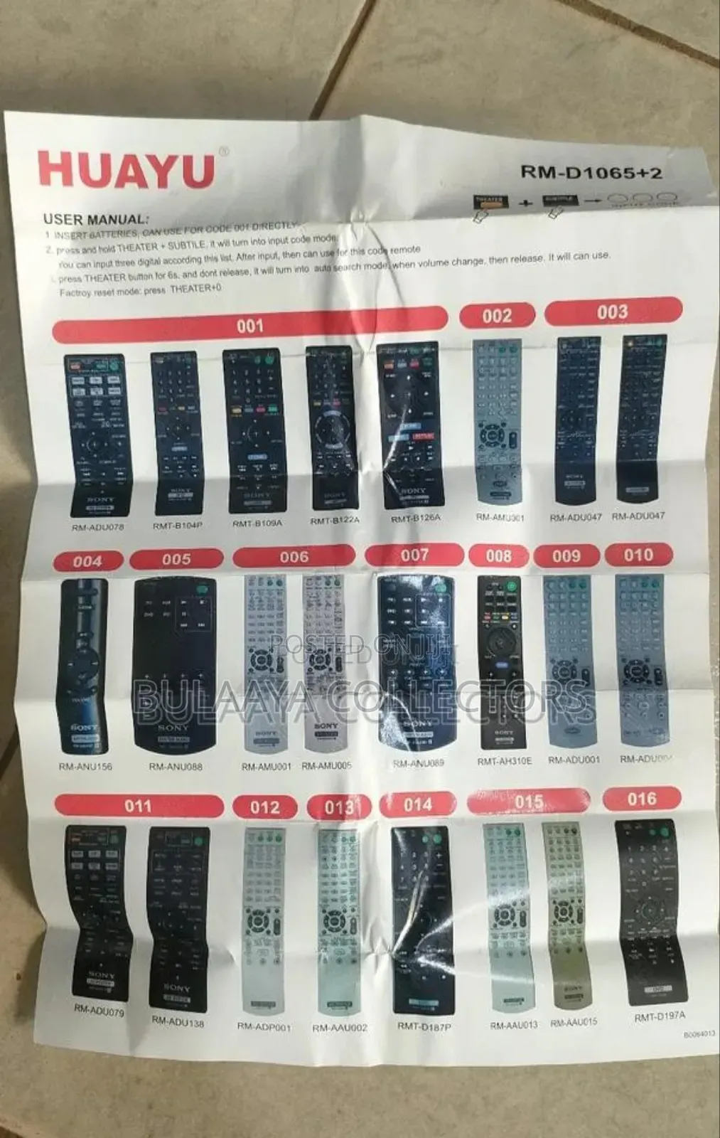 Universal Remote Control For Sony Home Theater Systems.