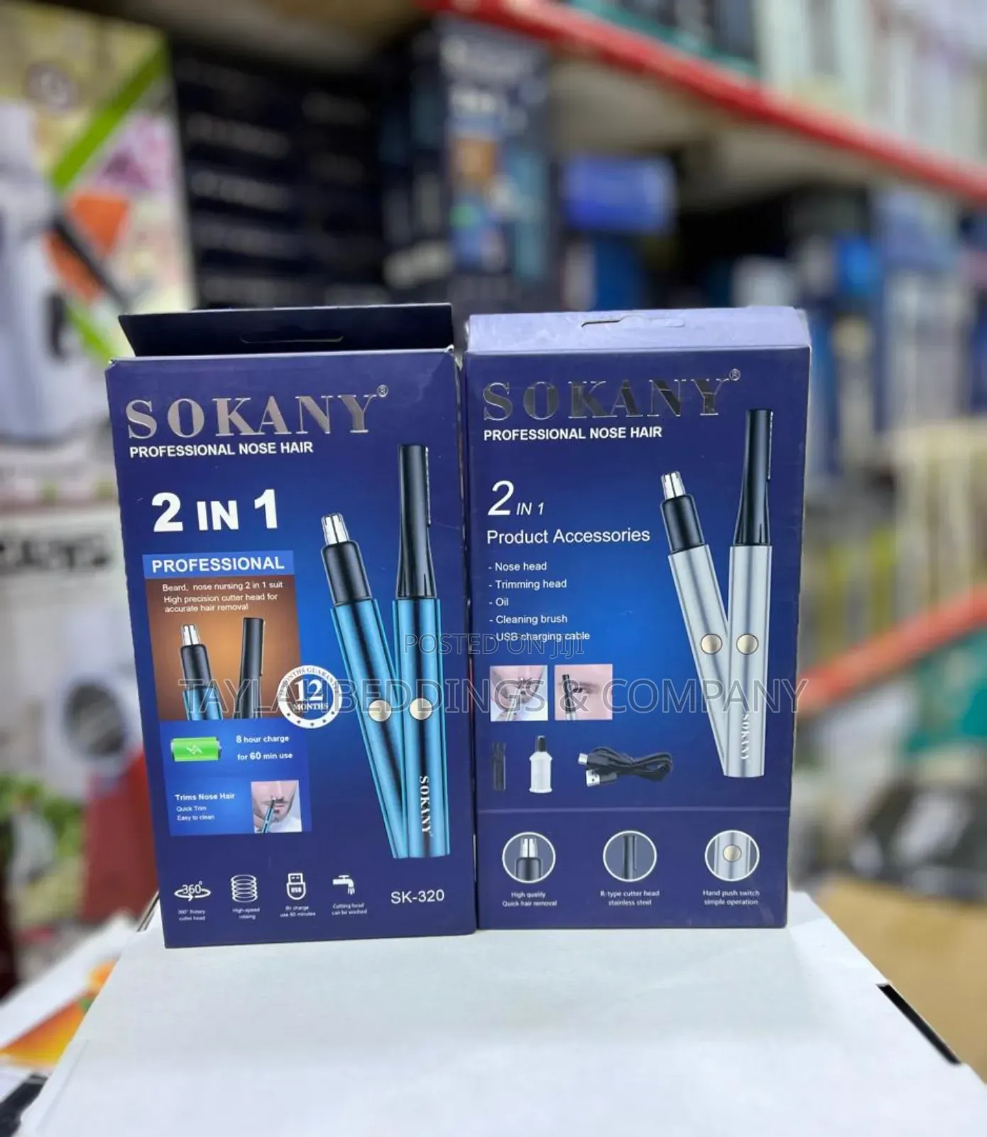 2in1 Sokany Professional Nose Hair With 360 Degree Rotary Cutter Head